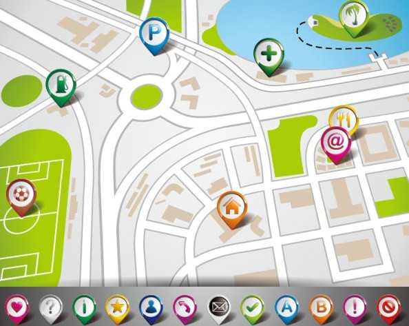 Vector Map Navigation App Elements 03