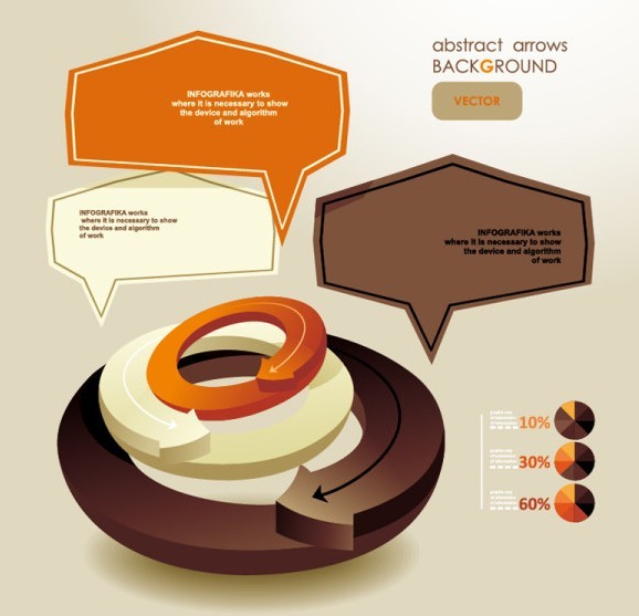 Fashion Colorful Labels with Numbers For Infographic 01