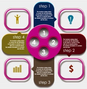 Fashion Colorful Labels with Numbers For Infographic 02