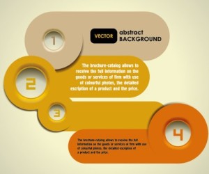 Fashion Colorful Labels with Numbers For Infographic 03