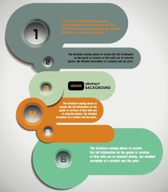 Fashion Colorful Labels with Numbers For Infographic 04