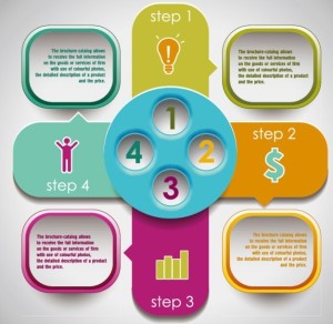Fashion Colorful Labels with Numbers For Infographic 05