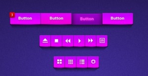 Minimal Purple Web UI Kit PSD