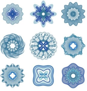 Set Of Vector Guilloche Rosettes Quality Decorative Elements 02