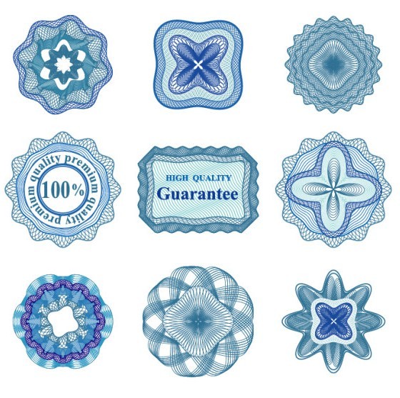 Set Of Vector Guilloche Rosettes Quality Decorative Elements 03