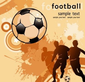 Vector Vintage Splash Football Poster Template