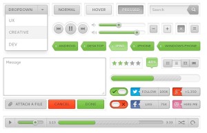 Clean & Minimal Web UI Kit PSD
