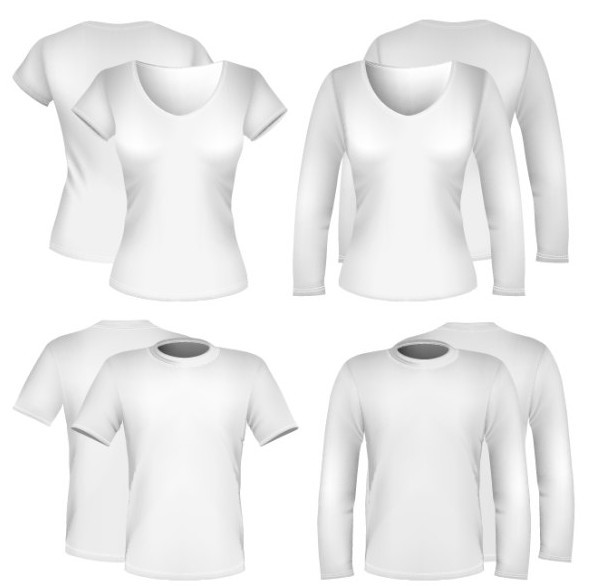 Men & Women Long Sleeves Vector Mockup