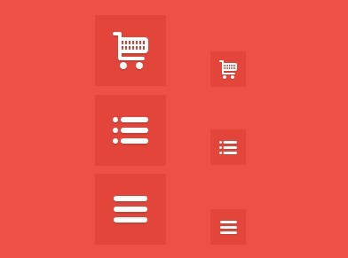 Shopping Cart and List Icons PSD (Retina Ready)