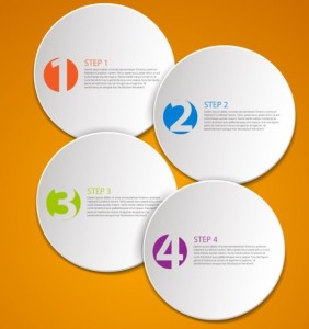 Vector Data Display Labels With Numbers For Infographic 03