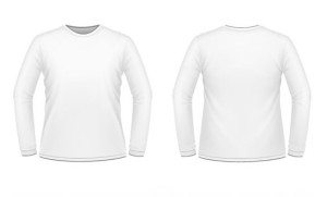White Men Long Sleeve Shirt Vector Mockup