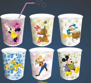 Vector Disney Characters On Paper Cups