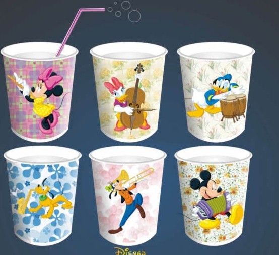 Vector Disney Characters On Paper Cups
