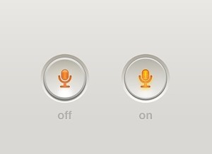 3D Circular On & OFF Buttons PSD
