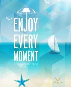 Fresh Blue Island Tourism Background Vector
