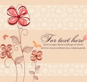 Cartoon Hand Painted Floral Background Vector 04