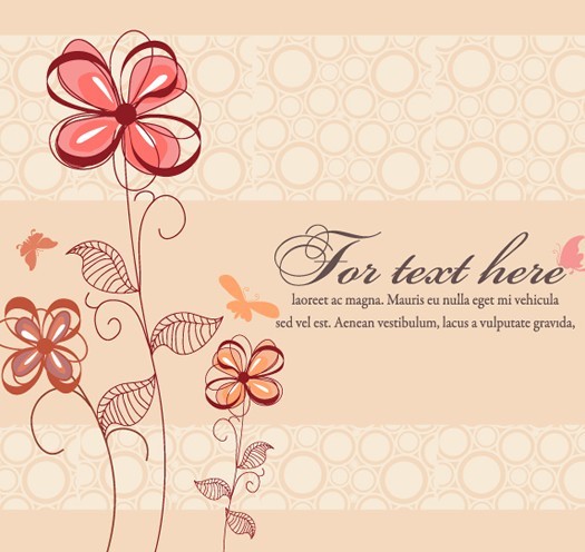 Cartoon Hand Painted Floral Background Vector 04