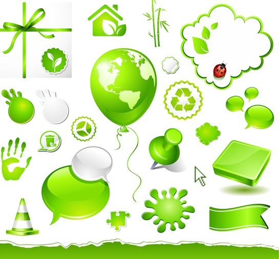 Green ECO Concept Vector Design Elements