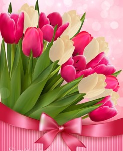 Beautiful Tulip Card Cover Design Template Vector 04