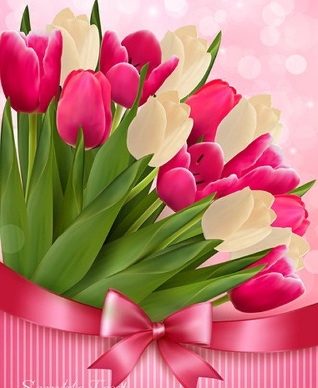 Beautiful Tulip Card Cover Design Template Vector 04