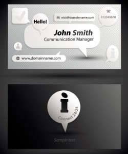 Simple Black and White Business Card Design Template Vector