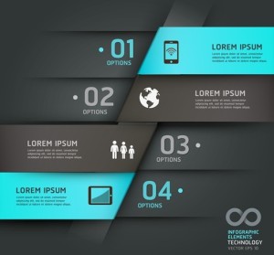 Vector Technology Infographic Step Options Elements 02