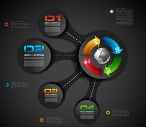 Vector Technology Infographic Step Options Elements 07