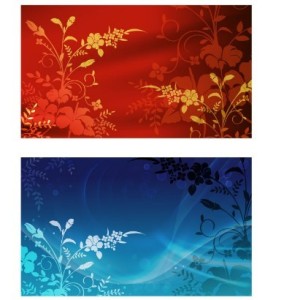 Set Of Vector Floral Backgrounds and Banners