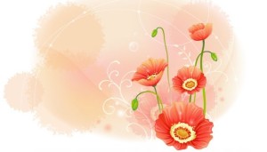 Splashed Ink Style Flower Background Vector