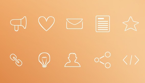 Minimal Outline Icons PSD