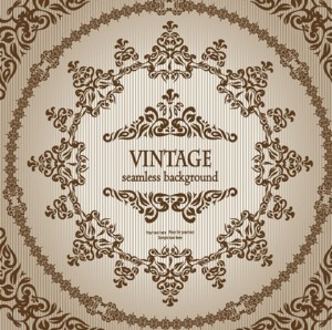 Seamless Vintage Floral Pattern Background Vector 01