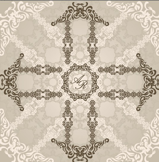 Seamless Vintage Floral Pattern Background Vector 02