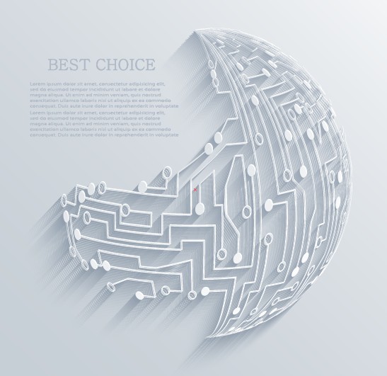 3D White Maze Background Vector