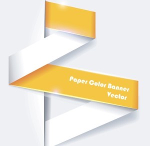 Colored Paper Banners with Numbers Vector 03