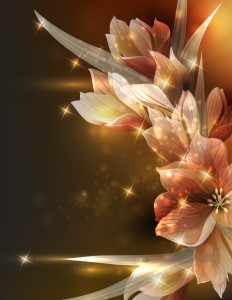 Elegant Card Background With Sparkling Flowers 01
