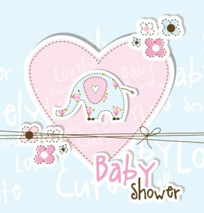 Lovely Baby Shower Elements Vector Illustration 02