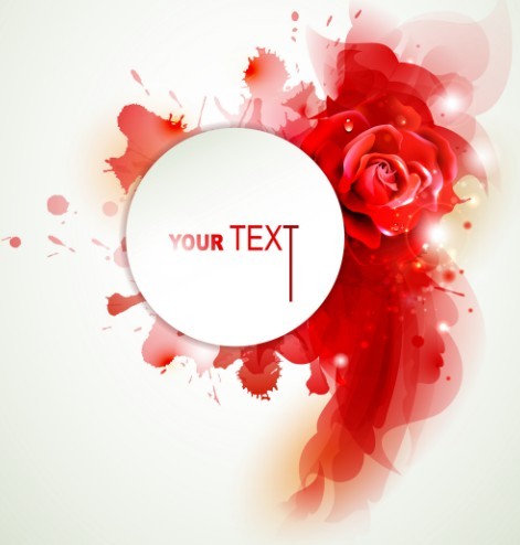 Red Splash Flower Background