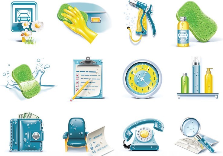 Set Of Vector Daily Necessities Icons