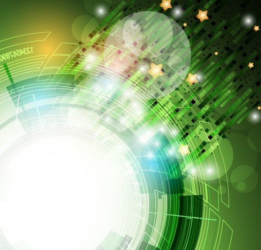 Sparkling Abstract Circles Background Vector 03
