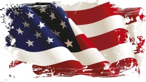 Vintage American Flag Design Vector 04
