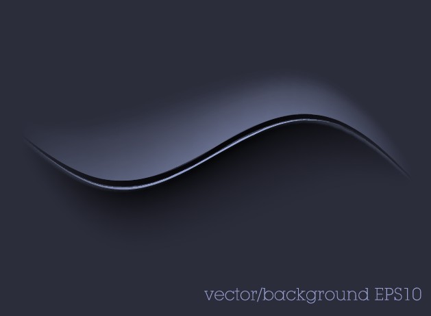 Black Abstract Wavy Paper Background