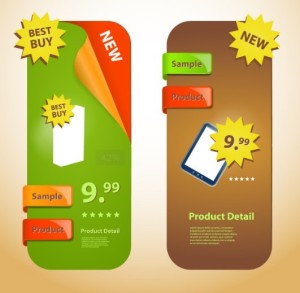 Creative Rounded Product Promotion Banners Vector 03