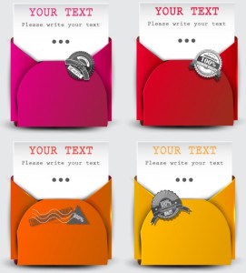 Set of Vector Card Packaging Design