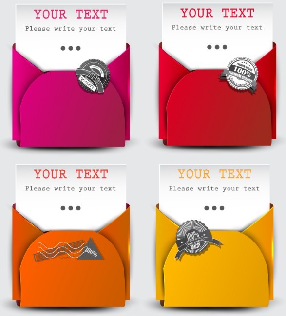 Set of Vector Card Packaging Design