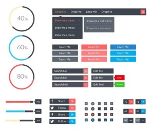 Featherweight - Retina Ready Vector Flat Web UI Kit