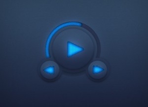 Rounded Audio Player Interface PSD