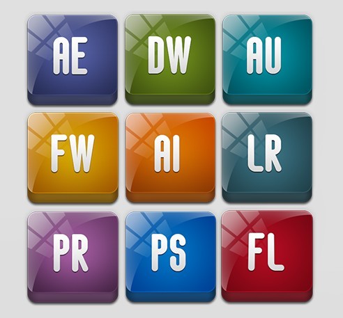 Sleek Adobe Product Icons