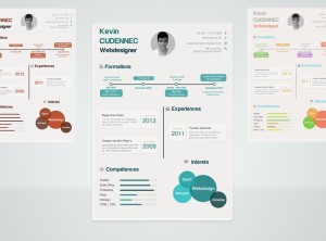Colorful Flat Style Infographic PSD Elements