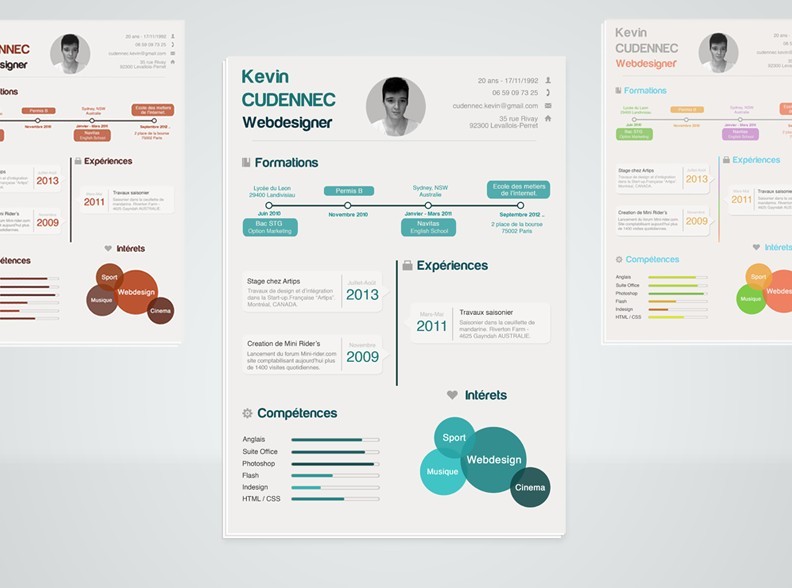 Colorful Flat Style Infographic PSD Elements