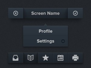 Dark Noise Mobile App UI Kit PSD